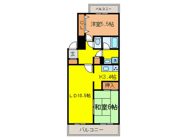 フィ－ル天神町３号館の物件間取画像